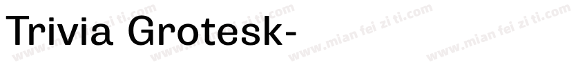 Trivia Grotesk字体转换